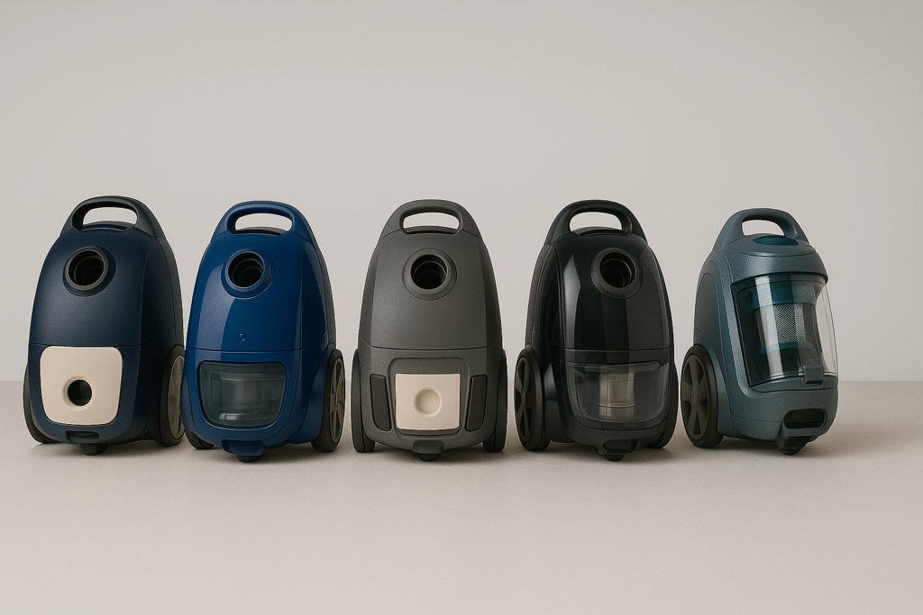 Selección de aspiradoras con bolsa y sin bolsa recomendadas para 2025 en disposición tipo catálogo.
