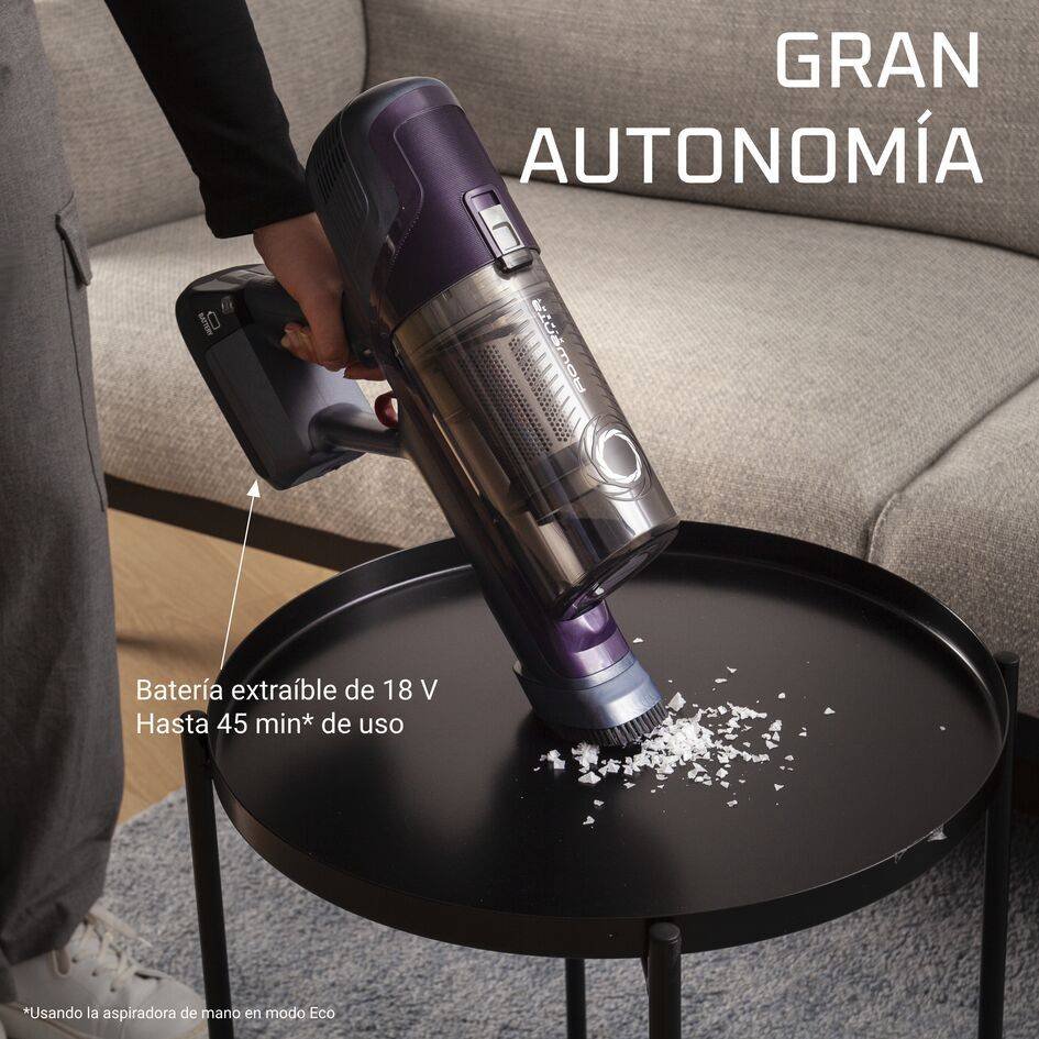 Rowenta Xpert 6.60 en modo aspirador de mano con batería extraíble